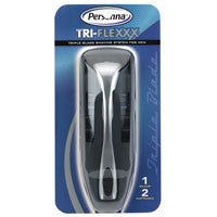 Personna Tri Flexxx Rubber Handle Shaving System With 2 Cartridges For Men - 1Ea